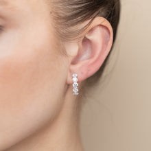 Load image into Gallery viewer, Luminesce Lab Grown 3 Carats Diamond Hoop Earrings in 9ct Yellow Gold