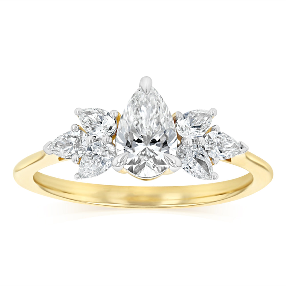 Luminesce Lab Grown 0.95 Carat Diamond Ring in 9ct Yellow Gold