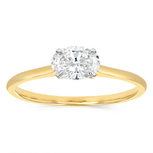 Load image into Gallery viewer, Luminesce Lab Grown 1/2 Carat Diamond 4 Claw Ring In 9ct Yellow Gold