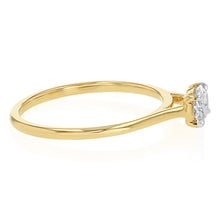 Load image into Gallery viewer, Luminesce Lab Grown 1/2 Carat Diamond 4 Claw Ring In 9ct Yellow Gold