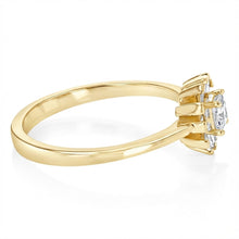 Load image into Gallery viewer, Luminesce Lab Grown 1/3 Carat Princess and Taper Cut Diamond Ring in 9ct Yellow Gold