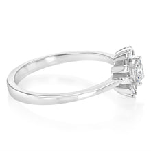 Load image into Gallery viewer, Luminesce Lab Grown 1/3 Carat Princess and Taper Cut Diamond Ring in 9ct Yellow Gold