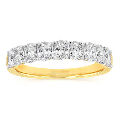 Luminesce Lab Grown 1 Carat Diamond Eternity Ring in 9ct Yellow Gold