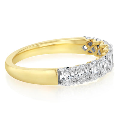 Luminesce Lab Grown 1 Carat Diamond Eternity Ring in 9ct Yellow Gold
