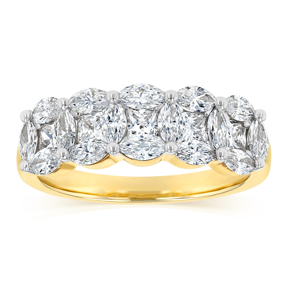 Luminesce Lab Grown 1.50 Carats Diamond Ring in 9ct Yellow Gold