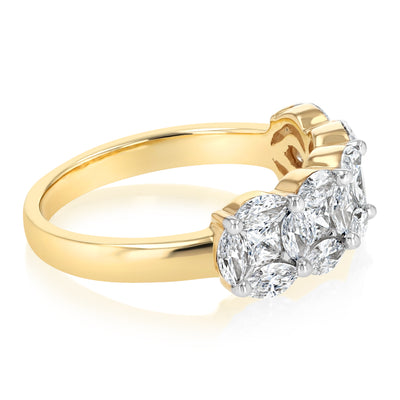 Luminesce Lab Grown 1.50 Carats Diamond Ring in 9ct Yellow Gold
