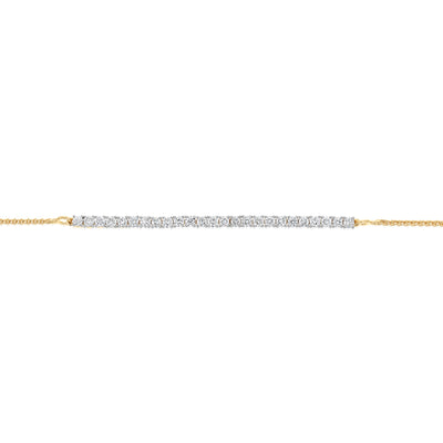 Luminesce Lab Grown 1 Carat Diamond Bolo Bracelet in Gold Plated SterlingSilver