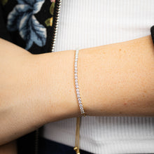 Load image into Gallery viewer, Luminesce Lab Grown 1 Carat Diamond Bolo Bracelet in Gold Plated SterlingSilver