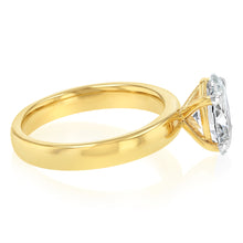 Load image into Gallery viewer, Luminesce Lab Grown 2 Carat Diamond Solitaire Ring in Gold Plated Sterling Silver