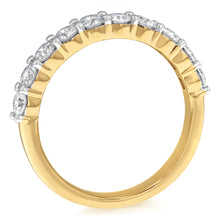 Load image into Gallery viewer, Luminesce Lab Grown 1 Carat Diamond Eternity Ring in Gold Plated Sterling Silver