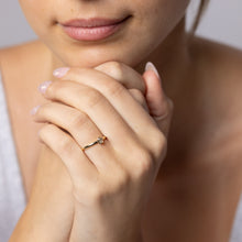 Load image into Gallery viewer, Luminesce Lab Grown Emerald Cut Bezel Solitaire Diamond Ring in 9ct Yellow Gold