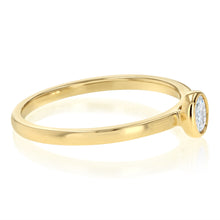 Load image into Gallery viewer, Luminesce Lab Grown Oval Cut Bezel Solitaire Diamond Ring in 9ct Yellow Gold