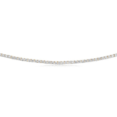 Luminesce Lab Grown 5 Carat Diamond 46cm Tennis Necklace in 9ct Yellow Gold