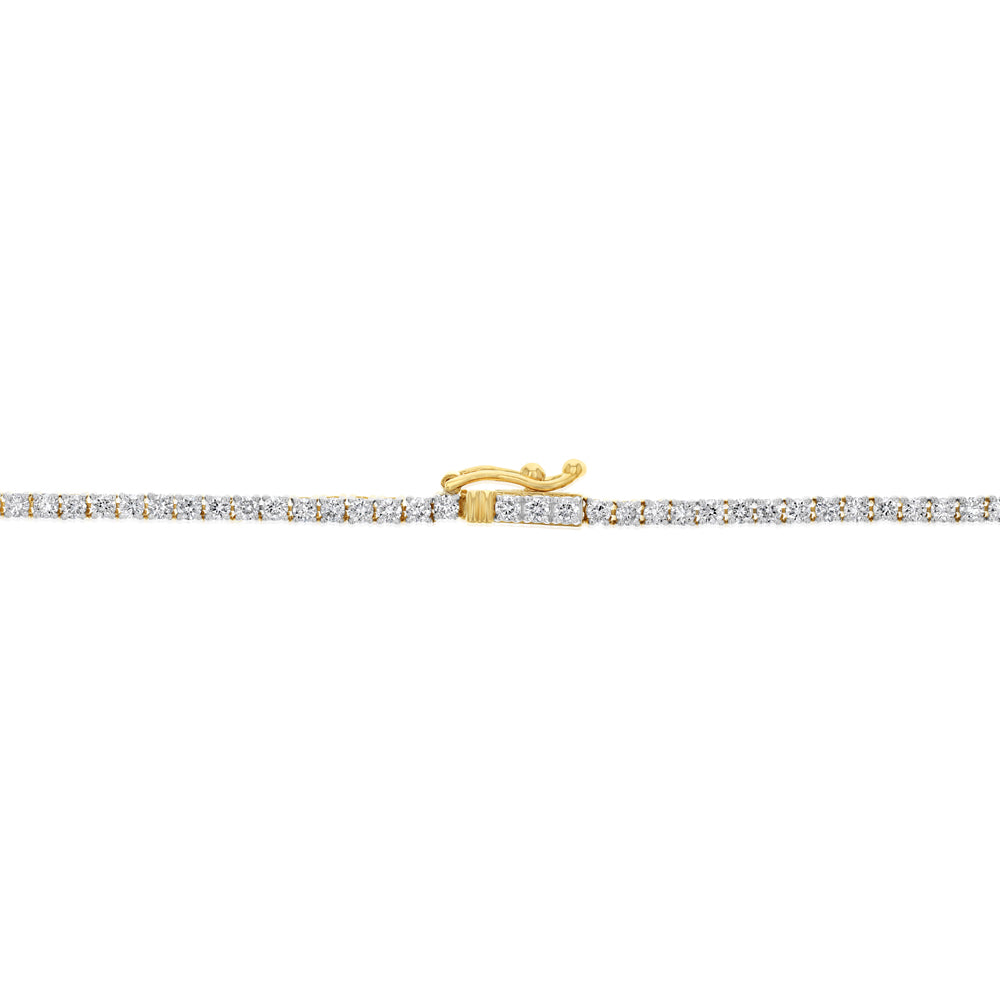 Luminesce Lab Grown 5 Carat Diamond 46cm Tennis Necklace in 9ct Yellow Gold
