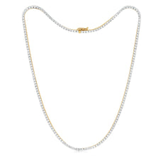 Load image into Gallery viewer, Luminesce Lab Grown 6 Carat Diamond 40cm Tennis Necklace in 9ct Yellow Gold