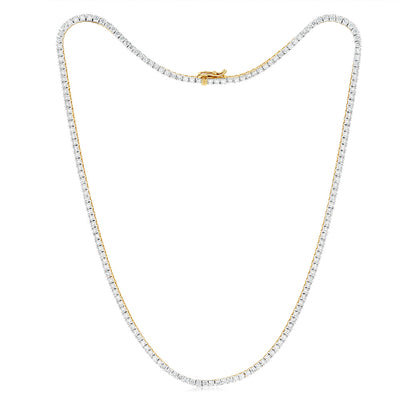 Luminesce Lab Grown 6 Carat Diamond 40cm Tennis Necklace in 9ct Yellow Gold
