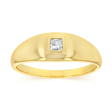 Load image into Gallery viewer, Luminesce Lab Grown 0.20 Carat Diamond Gents Ring in Gold Plated Sterling Silver