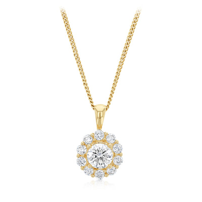 0.80 Carat Luminesce Lab Grown Diamond Pendant in 9ct Yellow Gold