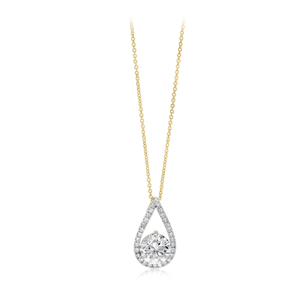 Luminesce Lab Grown 1.85 Carat Diamond Pendant in 9ct Yellow Gold