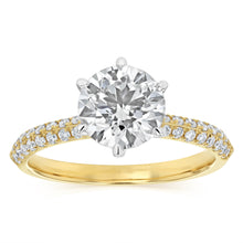 Load image into Gallery viewer, Luminesce Lab Grown 2.30 Carat Diamond Solitaire Ring in 9ct Yellow Gold