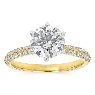 Luminesce Lab Grown 2.30 Carat Diamond Solitaire Ring in 9ct Yellow Gold