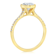 Load image into Gallery viewer, Luminesce Lab Grown 2.23 Carat Diamond Solitaire Bezel Ring in 9ct Yellow Gold