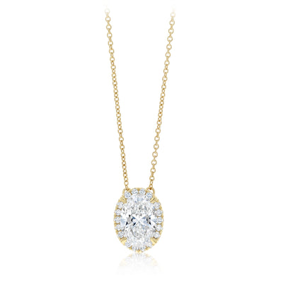 Luminesce Lab Grown 1.60 Carat Diamond Pendant on Chain in 9ct Yellow Gold