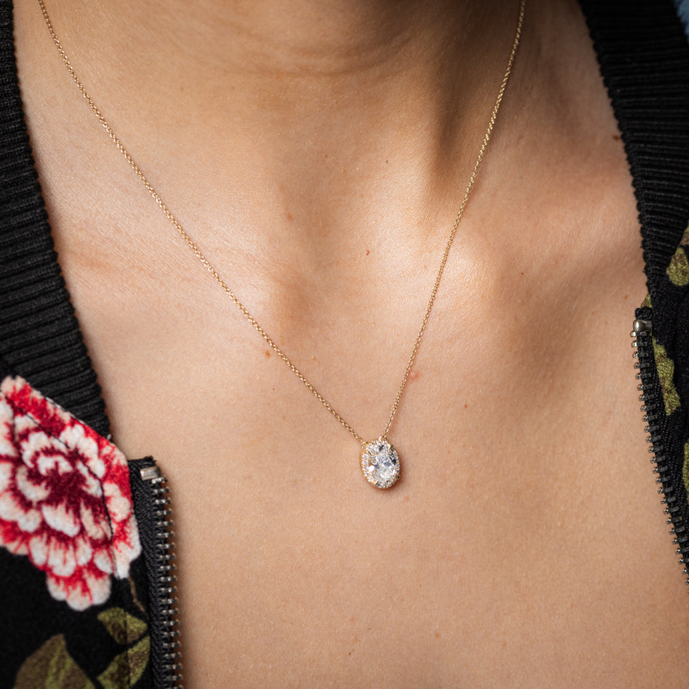 Luminesce Lab Grown 1.60 Carat Diamond Pendant on Chain in 9ct Yellow Gold