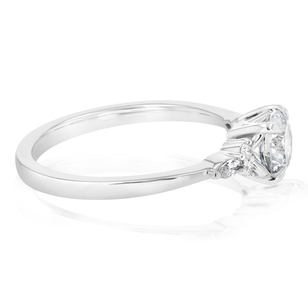 Luminesce Lab Grown 1.10 Carat Diamond Ring in 9ct White Gold