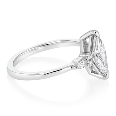 Luminesce Lab Grown 1.10 Carat Diamond Marquise Ring in 9ct White Gold