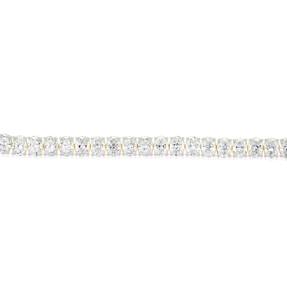 Luminesce Lab Grown 14 Carats Diamond Tennis Bracelet in 9ct Yellow Gold