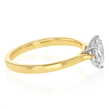 Load image into Gallery viewer, Luminesce Lab Grown 1 Carat Diamond Oval Solitaire Ring in 9ct Yellow Gold