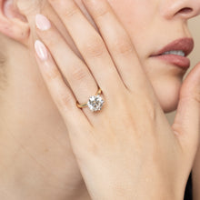 Load image into Gallery viewer, Luminesce Lab Grown 4 Carat Diamond Brilliant Solitaire Ring in 9ct Yellow Gold