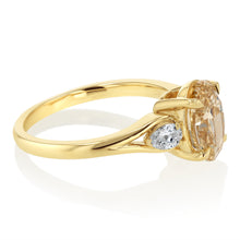 Load image into Gallery viewer, Luminesce Lab Grown 2.30 Carats Diamond Ring with 2 Carats Yellow Oval Centre Diamond in 9ct Yellow Gold