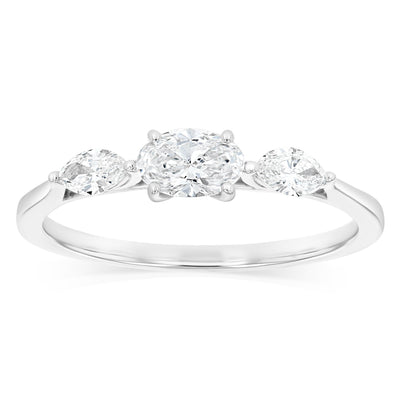 Luminesce Lab Grown 0.82 Carat Diamond Ring in 9ct White Gold