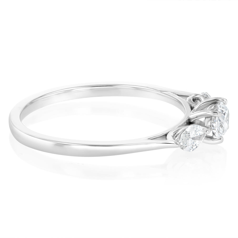 Luminesce Lab Grown 0.82 Carat Diamond Ring in 9ct White Gold