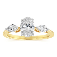 Load image into Gallery viewer, Luminesce Lab Grown 1.32 Carat Diamond Ring in 9ct Yellow Gold