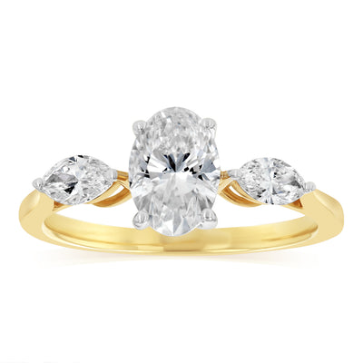 Luminesce Lab Grown 1.32 Carat Diamond Ring in 9ct Yellow Gold