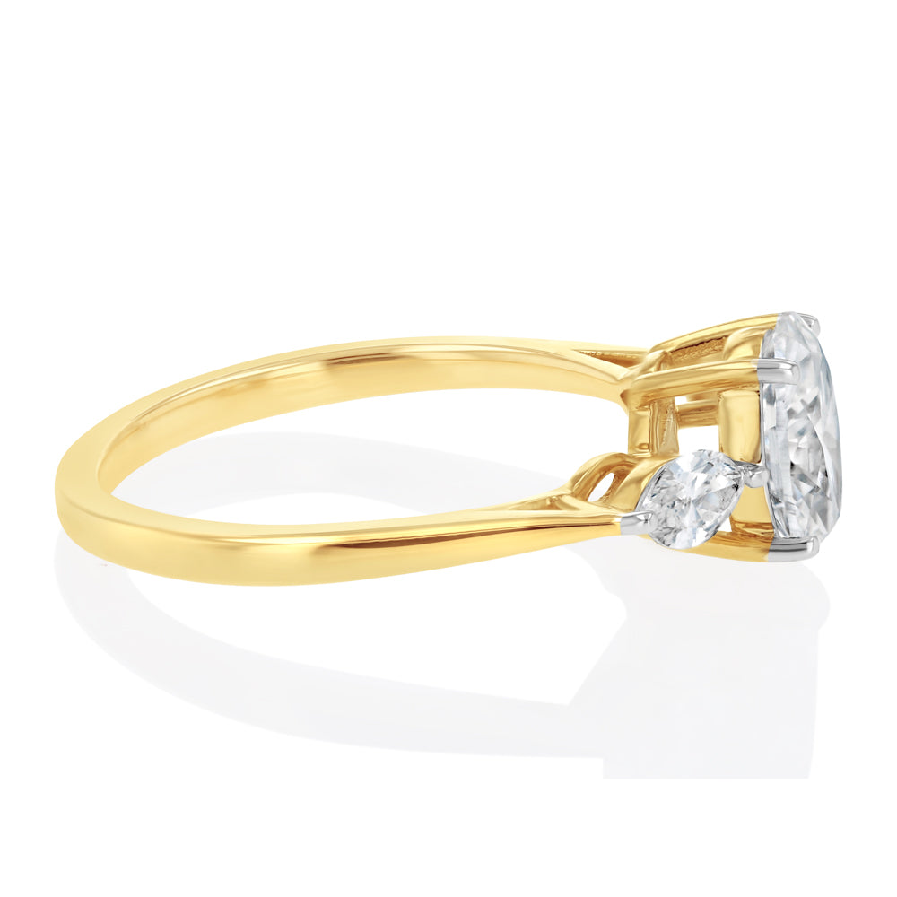 Luminesce Lab Grown 1.32 Carat Diamond Ring in 9ct Yellow Gold