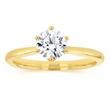 Load image into Gallery viewer, Luminesce Lab Grown 1 Carat Diamond Solitaire Ring in 9ct Yellow Gold