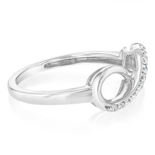 Load image into Gallery viewer, Luminesce Lab Grown Sterling Silver 0.10 Carat Diamond Infinity Ring