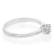 Load image into Gallery viewer, Luminesce Laboratory Grown Diamond 5-9 Point Silver Ring with love heart