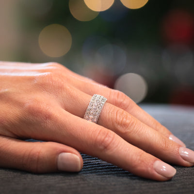 Luminesce Lab Grown Diamond Silver 1 1/4 carat Dress Ring