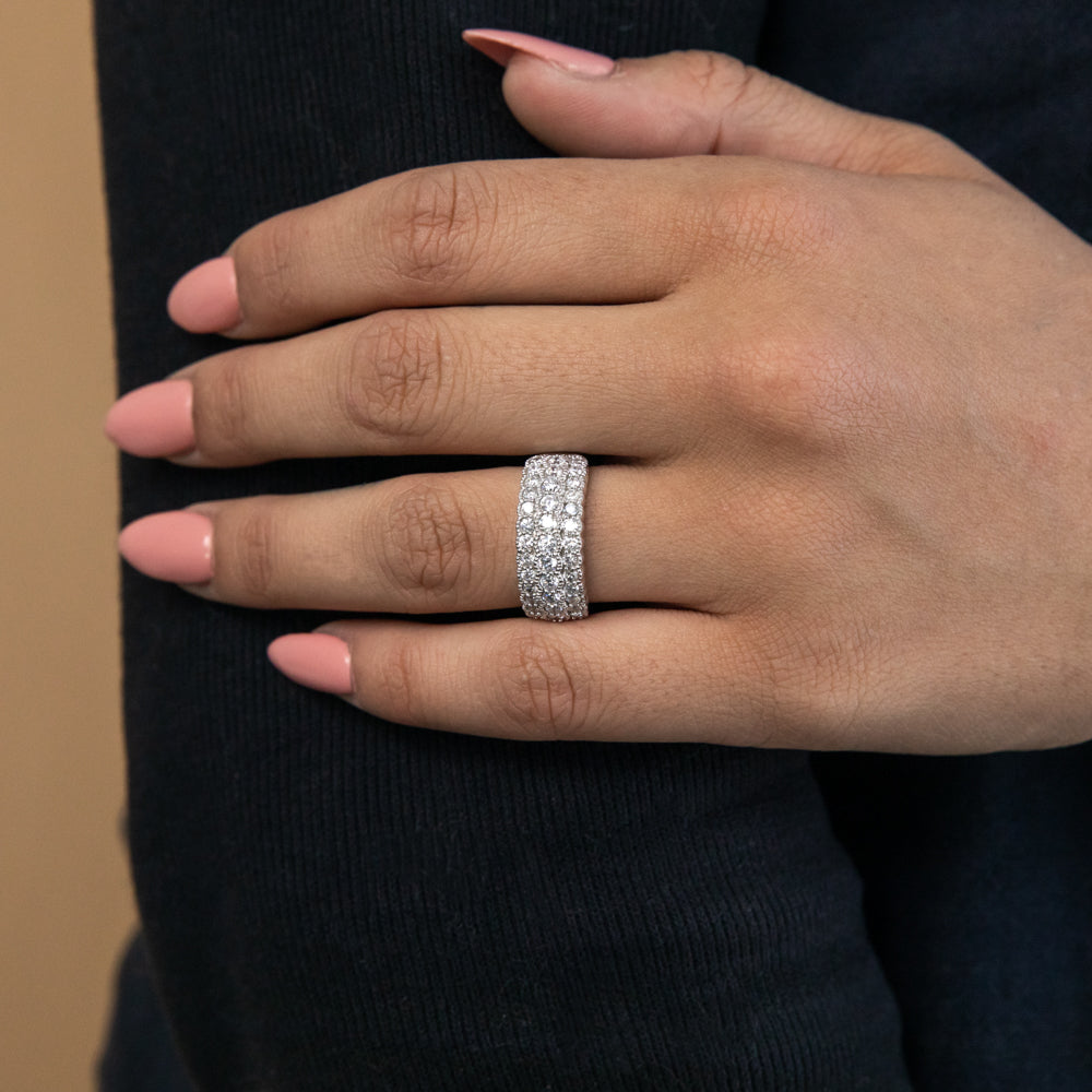 Luminesce Lab Grown Diamond Silver 1 1/4 carat Dress Ring