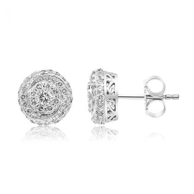 Luminesce Lab Grown Diamond 1 Carat Silver Studs