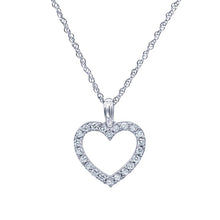 Load image into Gallery viewer, Luminesce Lab Grown Diamond 1/2 Carat Silver Heart Pendant on 45cm Chain