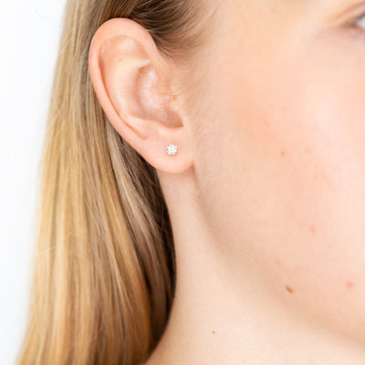 Luminesce Lab Grown 0.10 Carat Diamond Stud Earrings in Sterling Silver